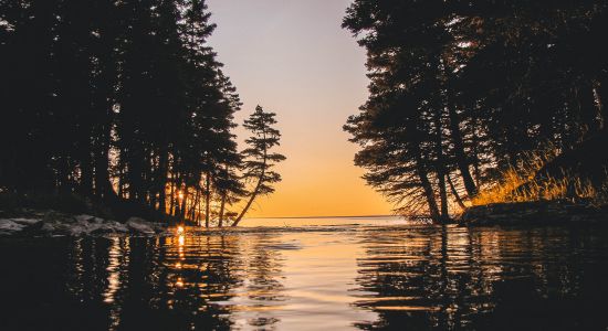 Couché de soleil/Sunset - Pourvoirie Lac Geneviève d’Anticosti